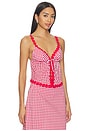 view 2 of 5 Sienna Top in Sriracha Gingham