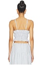 view 3 of 5 Amelia Top in Cloud Blue Gingham