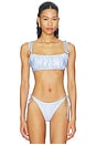 view 1 of 5 TOP BIKINI DEPORTIVO SILAS in Cloud Blue Gingham
