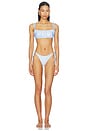 view 4 of 5 TOP BIKINI DEPORTIVO SILAS in Cloud Blue Gingham