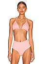 view 1 of 4 HAUT DE MAILLOT DE BAIN FIFI in Rose Rib