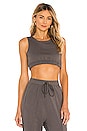 view 1 of 4 French Terry Crop Tank in Pavement Grey