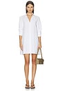 view 1 of 3 Felicia Cotton Poplin Button Down Dress in White