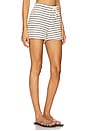 view 2 of 6 Stripe French Terry Short in Navy & Natural Stripe