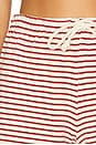 view 6 of 6 Loop Terry Stripe Short in Poppy & Chocolate