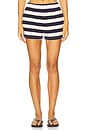 view 1 of 6 Liz Tennessee Short in Natural & Navy Stripe