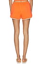 view 4 of 6 Leo Cotton Contrast Trim Short in Clementine With Bright Ivory