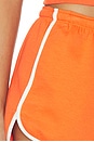 view 6 of 6 Leo Cotton Contrast Trim Short in Clementine With Bright Ivory