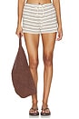 view 1 of 6 SHORTS DEPORTIVOS DE FELPA SUMMER in Natural & Chocolate Stripe
