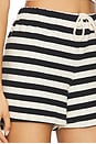 view 6 of 6 Jesse Shorts in True Black & Natural Stripe