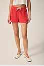 view 2 of 8 French Terry Sweat Shorts in Poppy Red