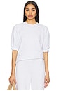 view 1 of 4 Rebecca 3/4 Puff Sleeve Sweatshirt in Ash