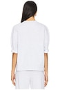 view 3 of 4 Rebecca 3/4 Puff Sleeve Sweatshirt in Ash