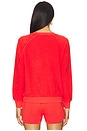 view 3 of 4 Inside Out Fleece Shrunken Crewneck Sweatshirt in Poppy Red
