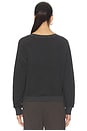 view 3 of 4 Zuri Reverse Fleece V Neck Sweatshirt in Vintage Black
