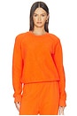 view 1 of 4 Ziggy Fleece Inside Out Shrunken Sweater in Clementine