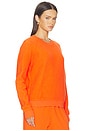 view 2 of 4 Ziggy Fleece Inside Out Shrunken Sweater in Clementine
