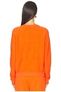 view 3 of 4 Ziggy Fleece Inside Out Shrunken Sweater in Clementine
