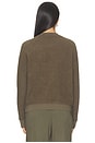 view 3 of 4 SUDADERA DE MANGA LARGA DE FELPA CON CUELLO REDONDO, CONFECCIONADA AL REVÉS. ZIGGY  in Dark Olive