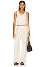 view 5 of 6 Woven Linen Pant in Sugar