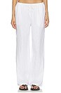 view 1 of 6 Lorana Linen Drawstring Pant in White