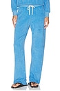 view 1 of 7 Eliana Loop Terry Drawstring Pant in Pacific Blue