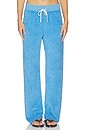 view 2 of 7 Eliana Loop Terry Drawstring Pant in Pacific Blue
