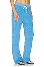 view 3 of 7 Eliana Loop Terry Drawstring Pant in Pacific Blue