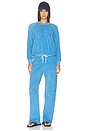 view 6 of 7 Eliana Loop Terry Drawstring Pant in Pacific Blue