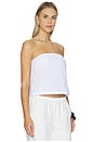 view 2 of 4 Gianna Linen Tube Top in White