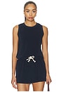 view 1 of 4 Esther Loop Terry High Neck Crop Tank in Navy