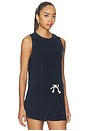 view 2 of 4 Esther Loop Terry High Neck Crop Tank in Navy