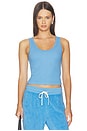 view 1 of 4 Blondie Rib Bra Friendly Tank in Pacific Blue