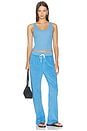 view 4 of 4 Blondie Rib Bra Friendly Tank in Pacific Blue