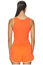 view 3 of 4 CAMISETA DE TIRANTES ESTRUCTURADA DE CANALÉ, COMPATIBLE CON SUJETADOR BLONDIE in Clementine