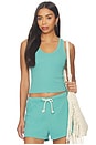 view 1 of 4 CAMISETA ACANALADA COMPATIBLE CON SUJETADOR BLONDIE in Teal Blue