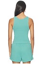 view 3 of 4 CAMISETA ACANALADA COMPATIBLE CON SUJETADOR BLONDIE in Teal Blue