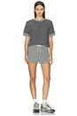 view 4 of 4 Kennedy Core Fleece Short Sleeve in Dark Heather Grey