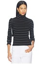 view 1 of 4 Cindy Long Sleeve Turtleneck in Black Stripe