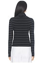 view 4 of 4 Cindy Long Sleeve Turtleneck in Black Stripe