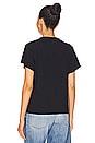 view 3 of 4 Cotton Boxy V Neck Tee in True Black