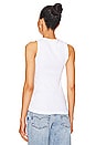 view 3 of 4 U Neck Ribbed Tank in White