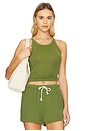 view 1 of 4 Recycled Cotton Cropped Annie Tank Top in Safari