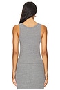 view 3 of 4 V Neck Blondie Tank Top in Heather Grey