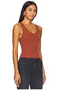 view 2 of 4 Structured Rib Bra Friendly Tank Top in Russet