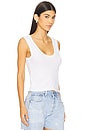 view 2 of 4 Khara Scoop Tank in White