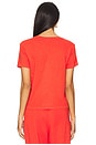 view 3 of 4 Recycle Cotton Slim Crew Tee in Poppy Red