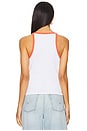 view 3 of 4 Athletic Color Block Tank in White & Poppy