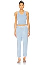 view 4 of 4 Loop Terry Tank in Sky Blue