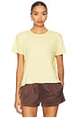 view 1 of 4 Cotton Short Sleeve Boxy Crew Tee in Banana